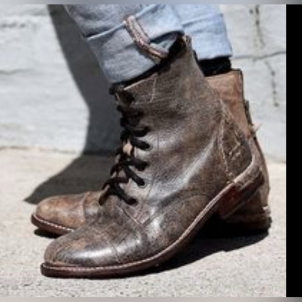 Bed Stu Laurel Distressed Combat Boots